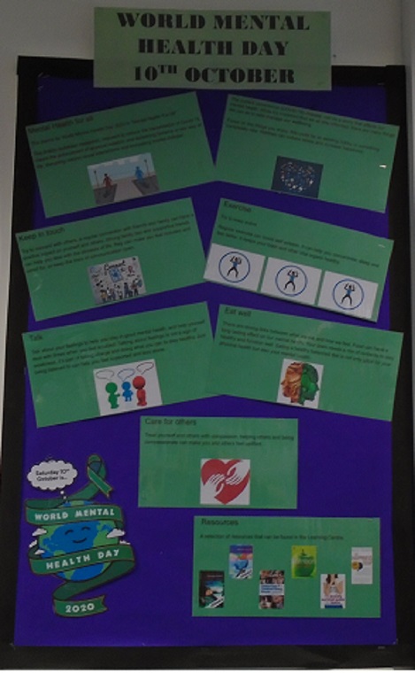 World Mental Health Day 10th October 2020 display