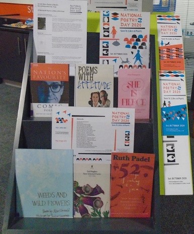 National poetry day 2020 display